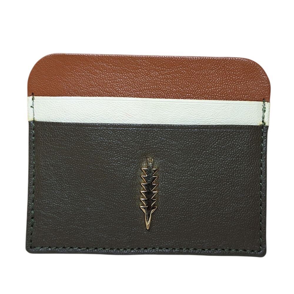 Thacker tri color leather card case carrier purse essential card holder